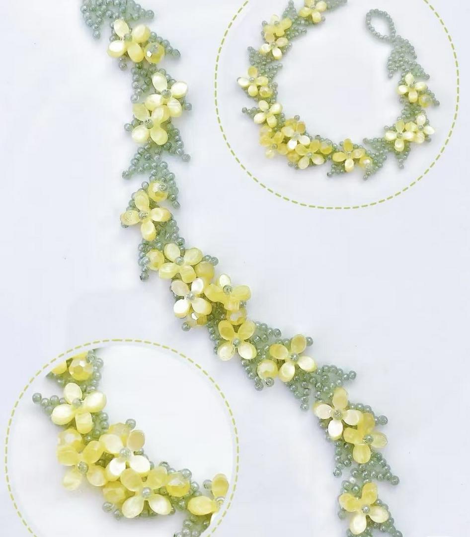 Come see my beaded vine blossoms!
