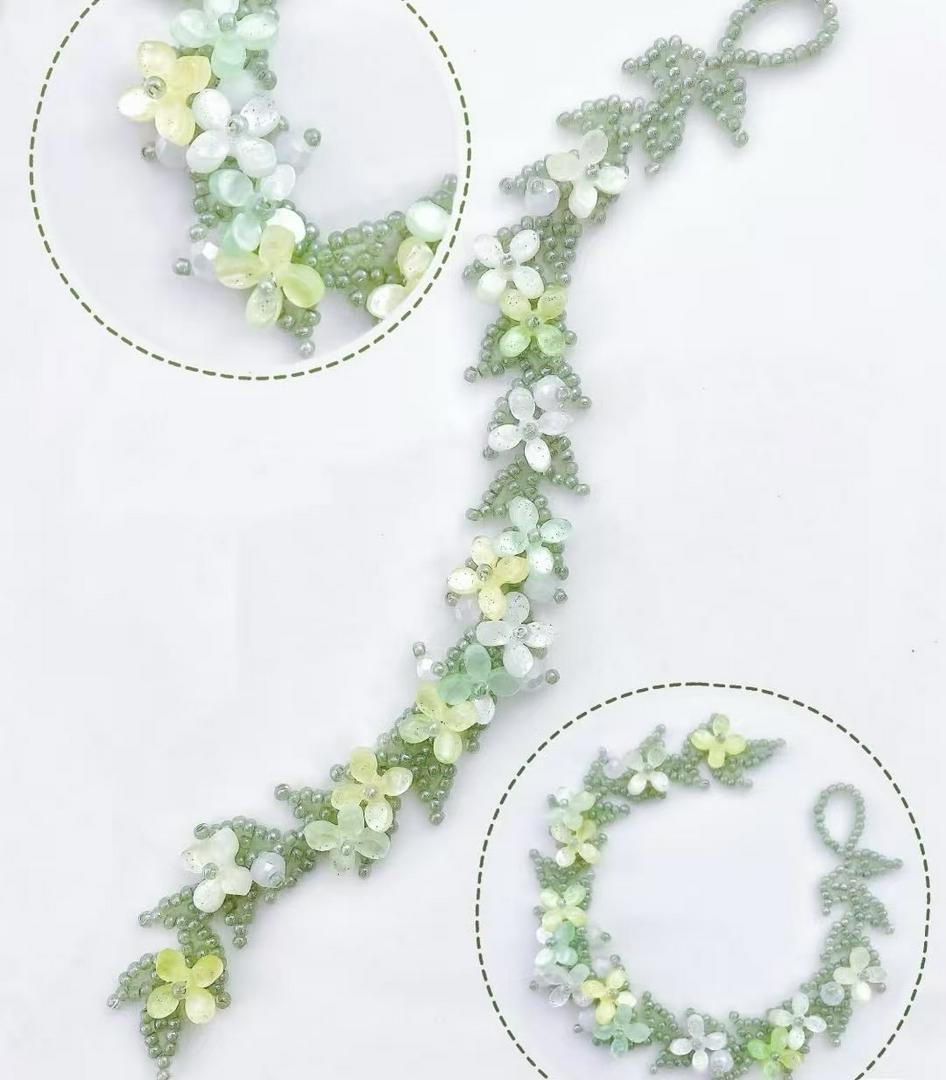 Come see my beaded vine blossoms!