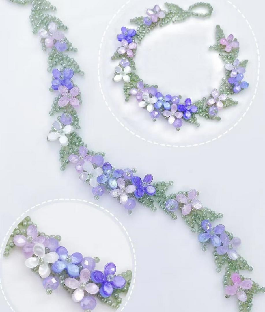 Come see my beaded vine blossoms!