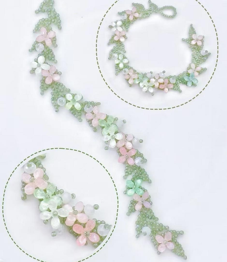 Come see my beaded vine blossoms!