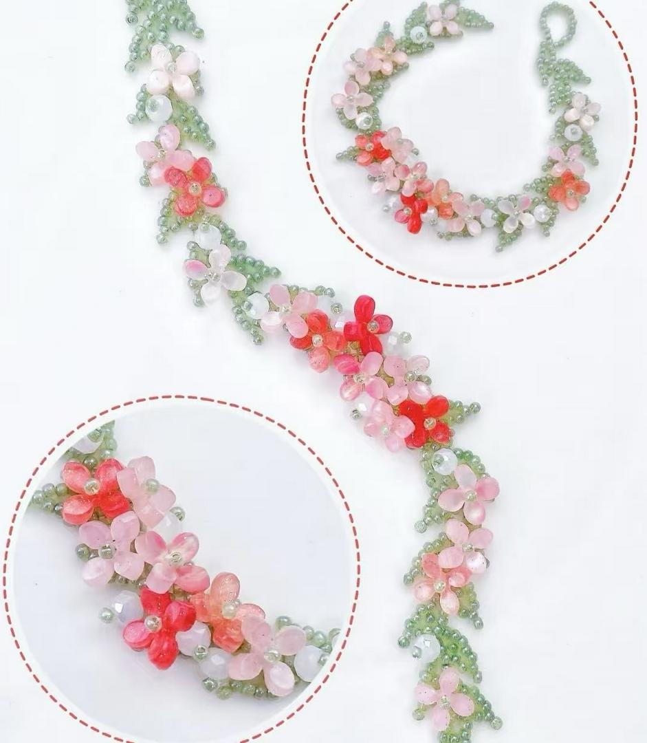 Come see my beaded vine blossoms!