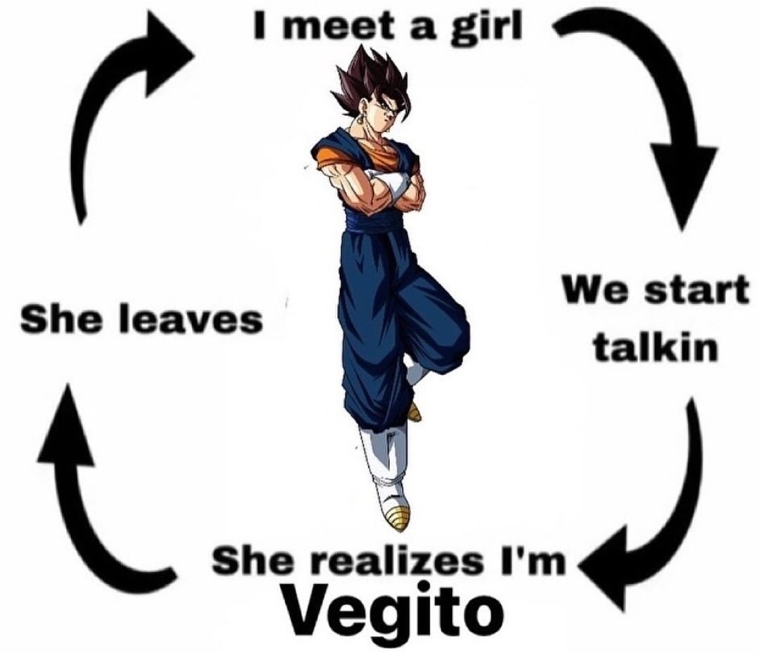 Vegito's Romantic Loop in Dragon Ball
