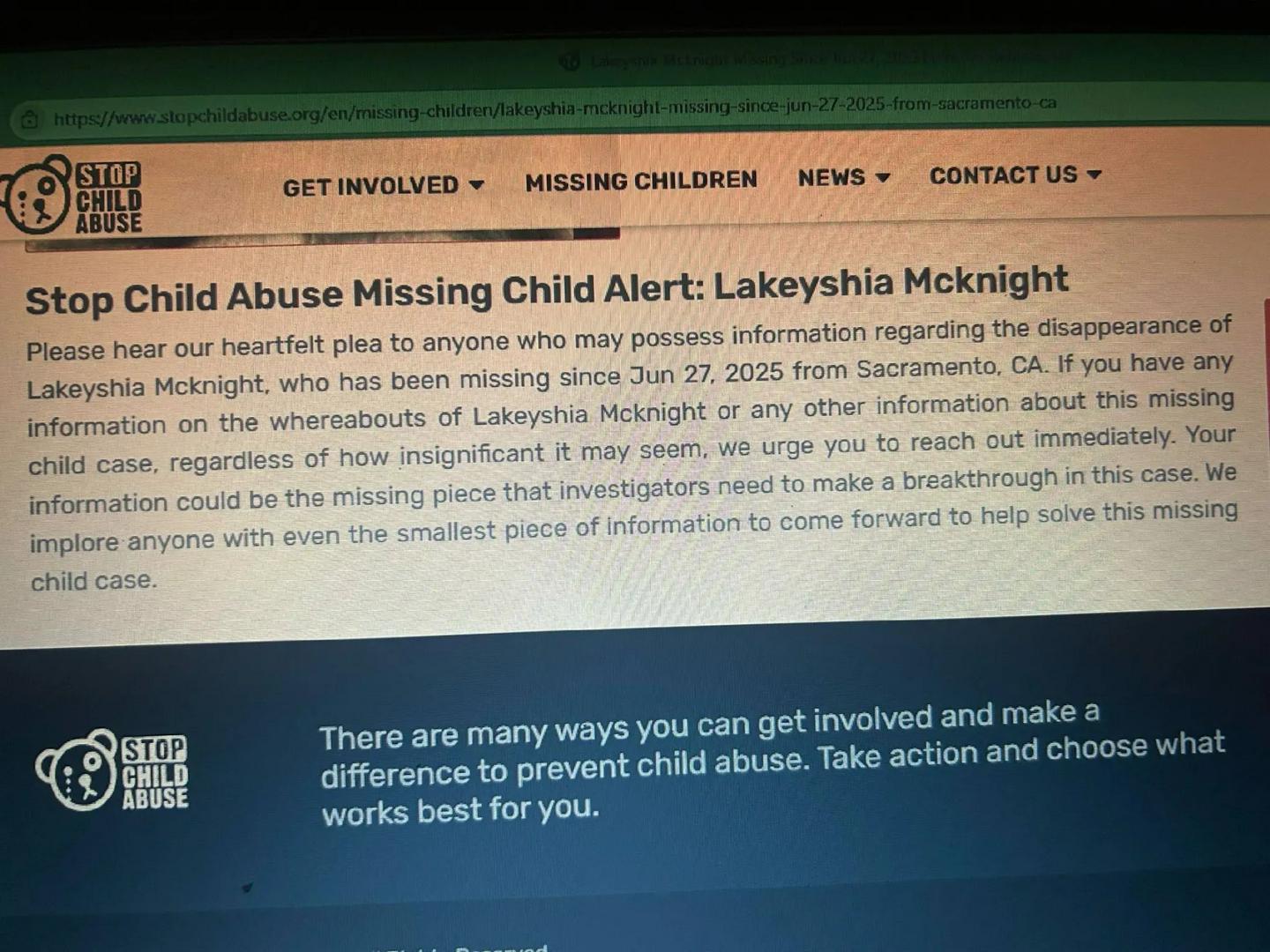 Missing child