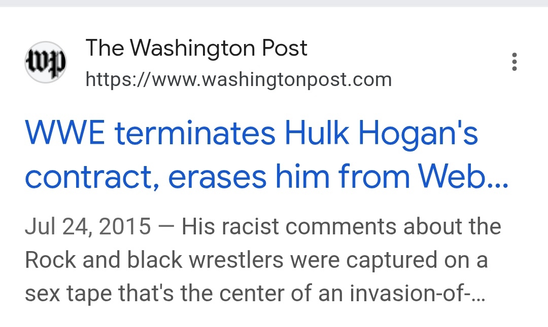 Exactly 10 years ago after WWE
firing, Hogan dies.