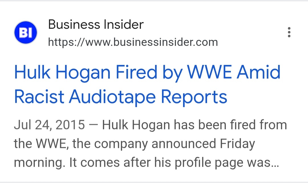 Exactly 10 years ago after WWE
firing, Hogan dies.