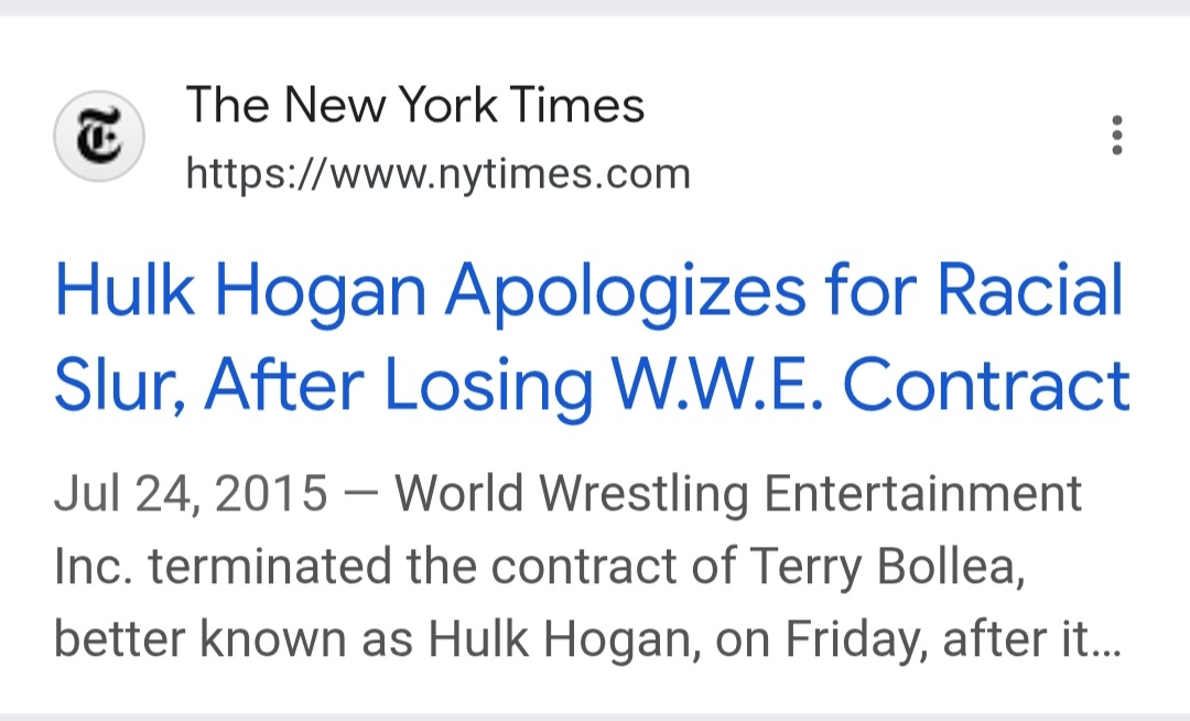 Exactly 10 years ago after WWE
firing, Hogan dies.