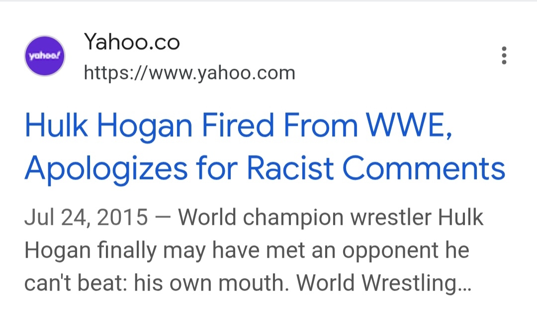 Exactly 10 years ago after WWE
firing, Hogan dies.