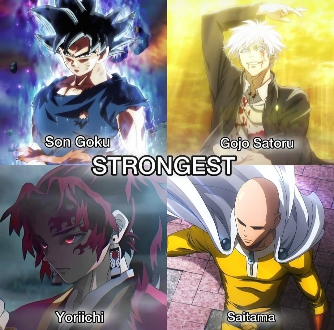 Four Anime Icons: The Strongest Fighters