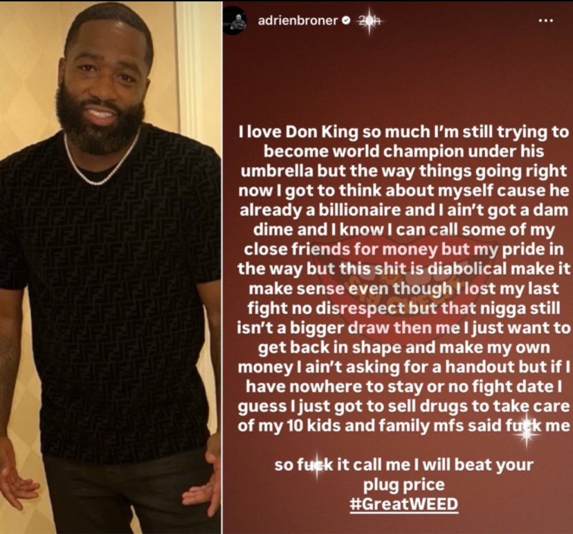 🔥 Boxer Adrien Broner Claims He is Willing to Do Whatever to Take Care of His 10 Kids🔥