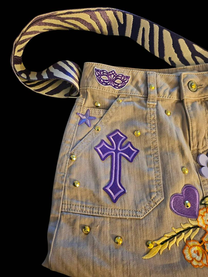 Custom Skirt Handbags.  Purple Lux