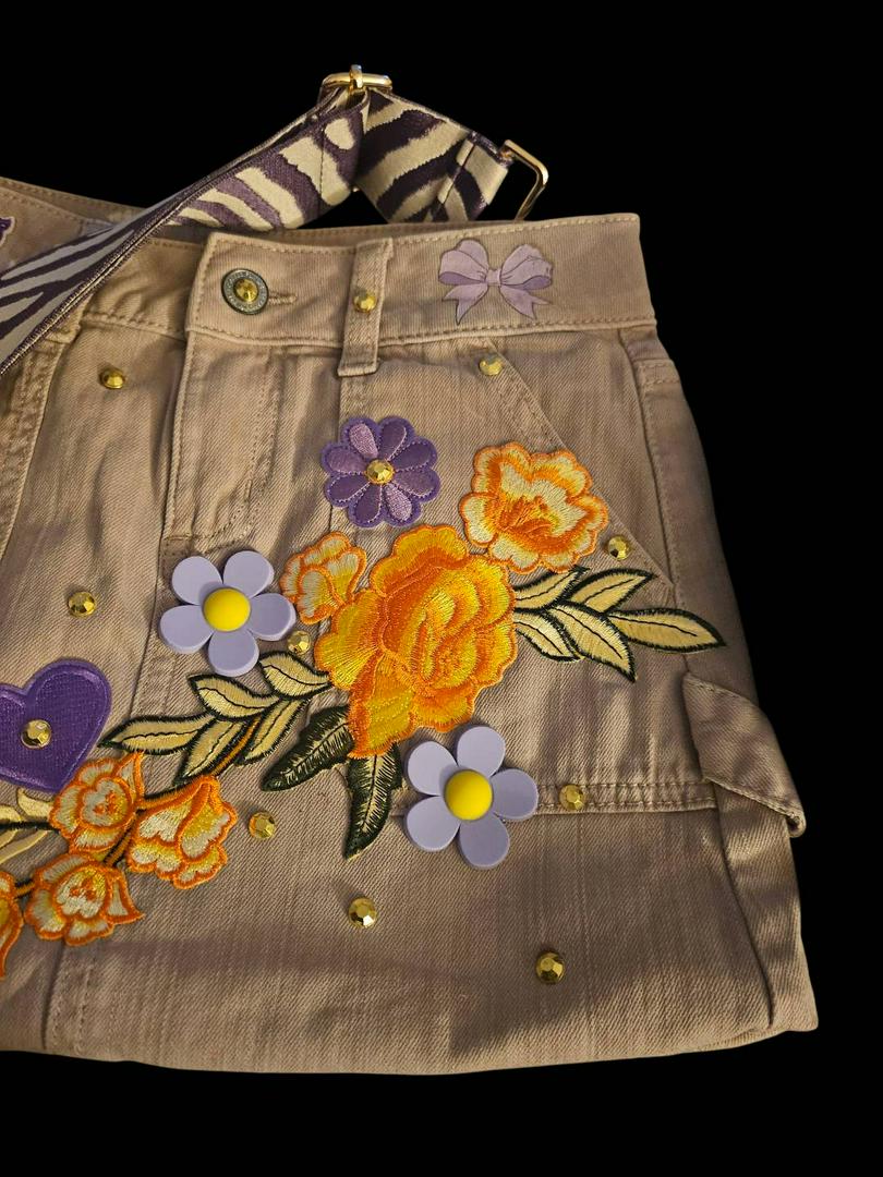 Custom Skirt Handbags.  Purple Lux
