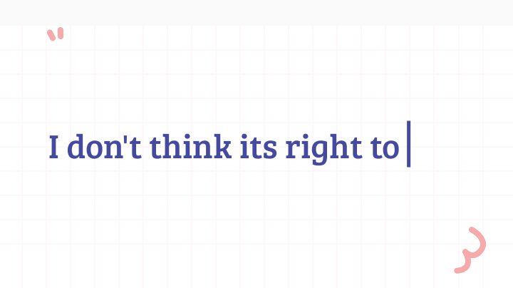 I don't think its right to make people work to get food stamps knowing for snap