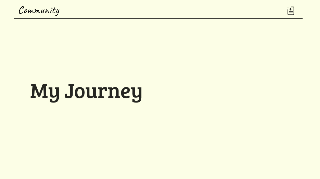 My Journey 