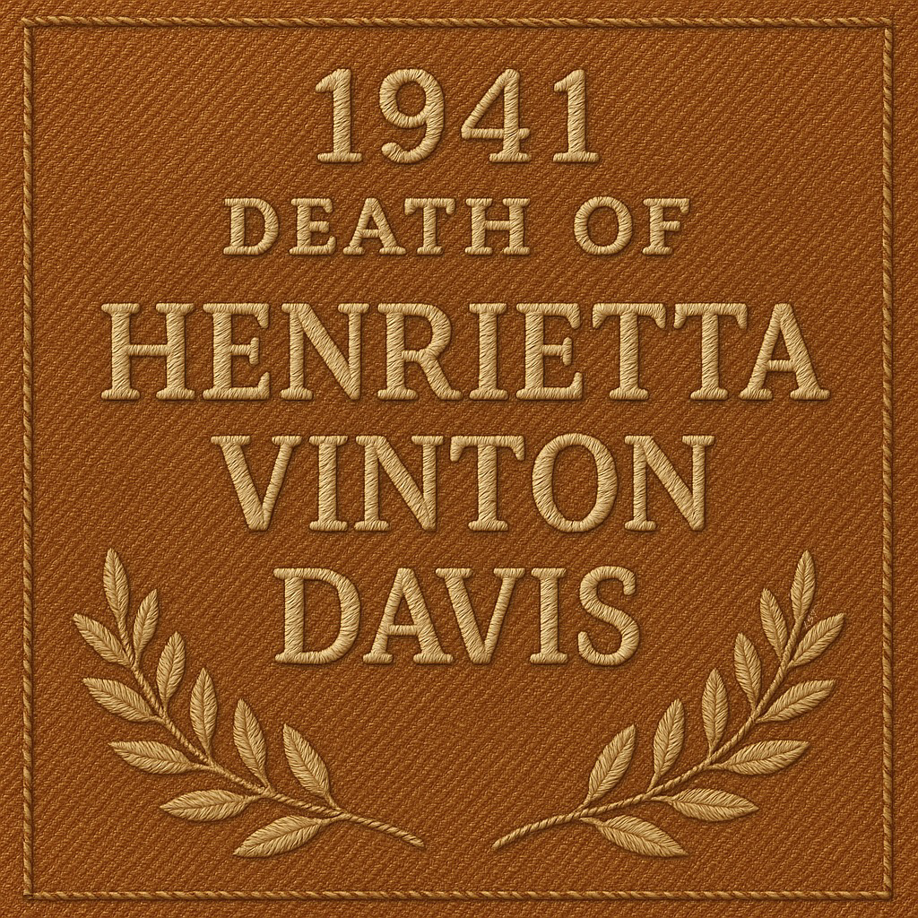 1941… Death of Henrietta Vinton Davis