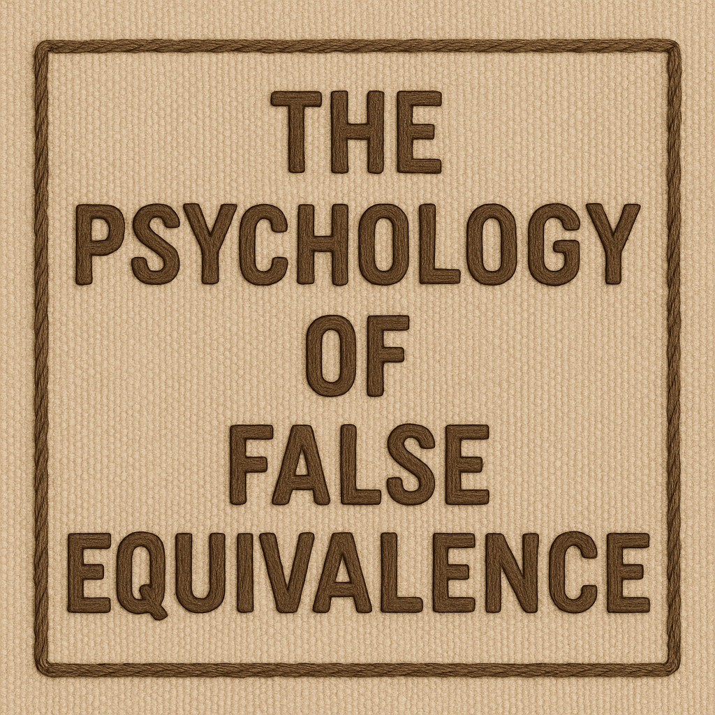 The Psychology of False Equivalence