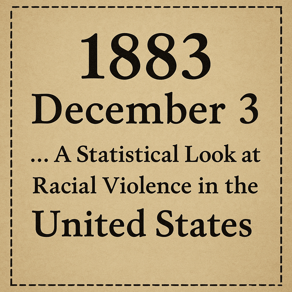 December 3, 1883… A Statistical Look at Racial Violence in the United States