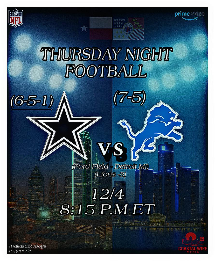 Thursday Night Football: Cowboys Vs Lions Preview 