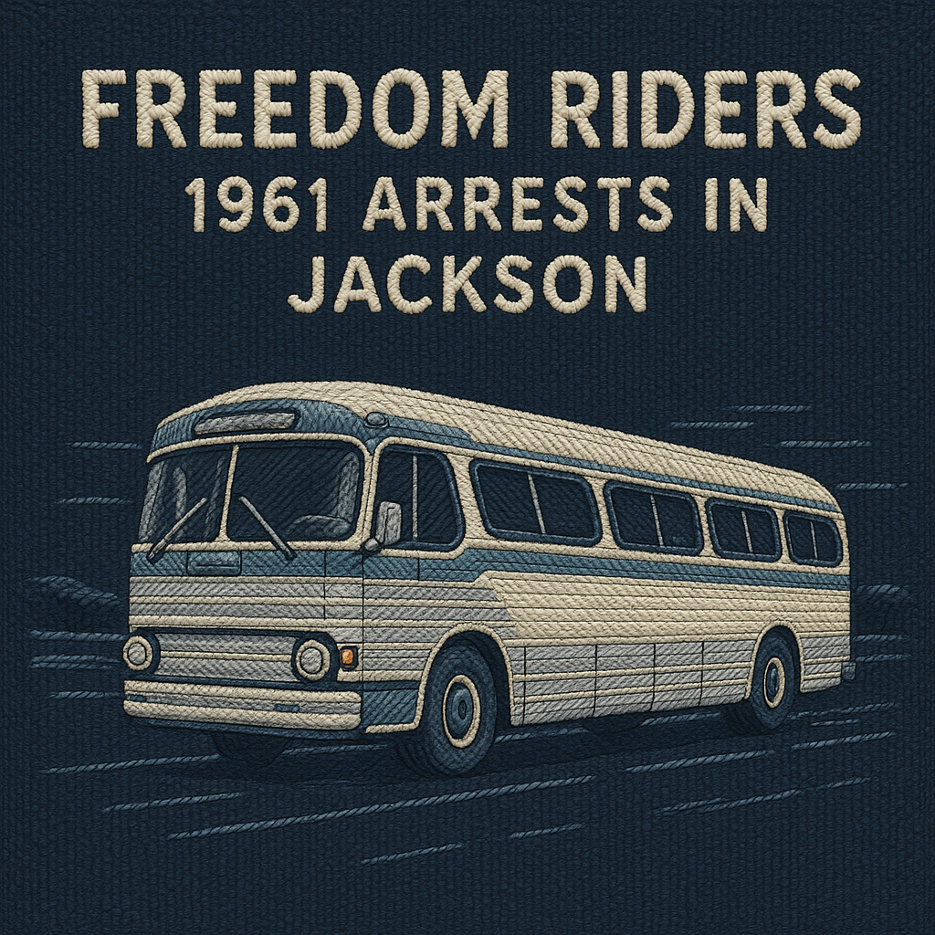 1961… Freedom Riders Arrested in Jackson, Mississippi