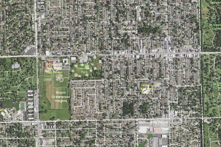 Child riding ATV in field near Ridgeway Avenue school, Chicago IL ...