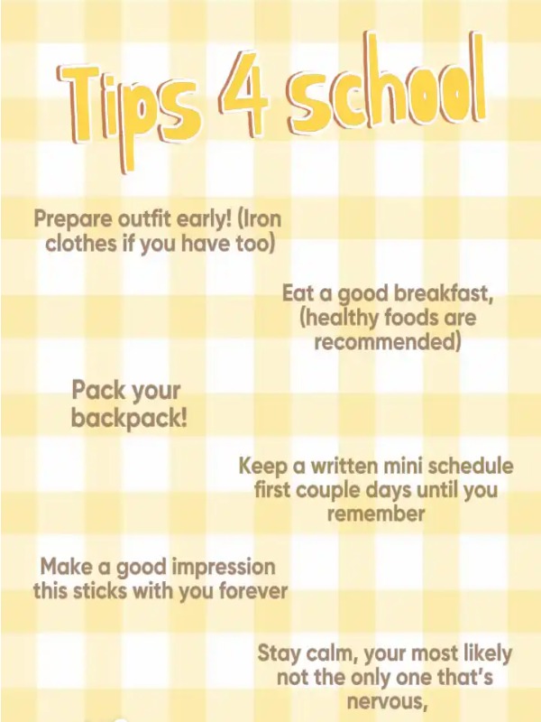 Tips for school!