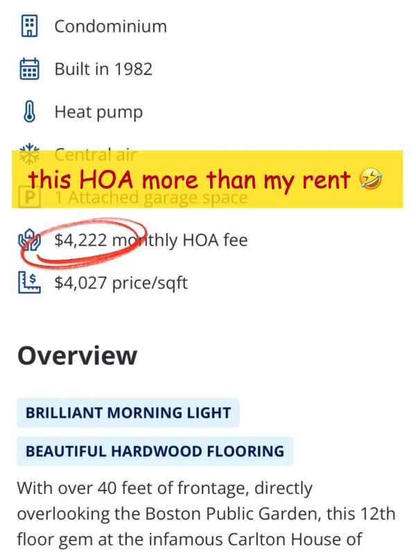 Who’s paying $4k/month just for HOA??