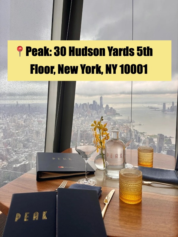 Dine with a view at peak NYC