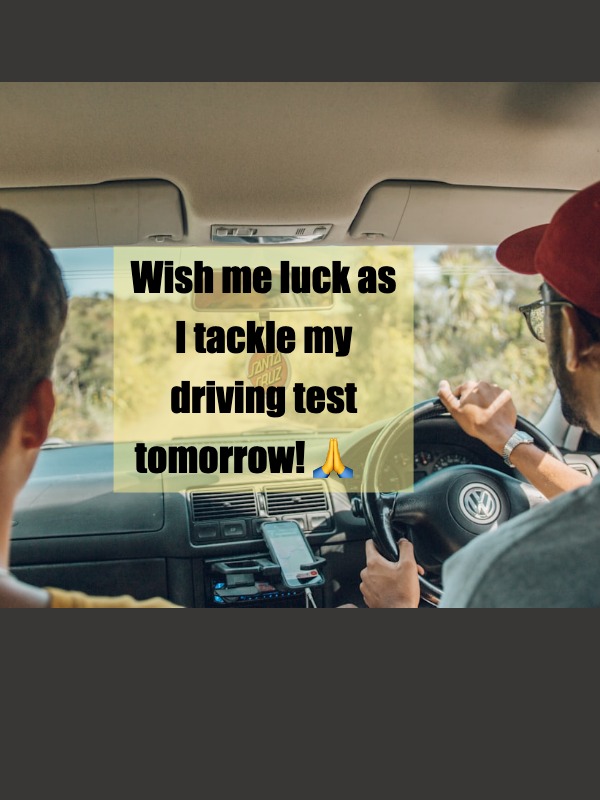 Driving Test Tomorrow—Fingers Crossed! 🚗💨