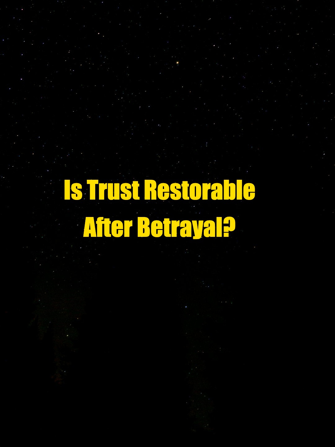 Is Trust Restorable After Betrayal?