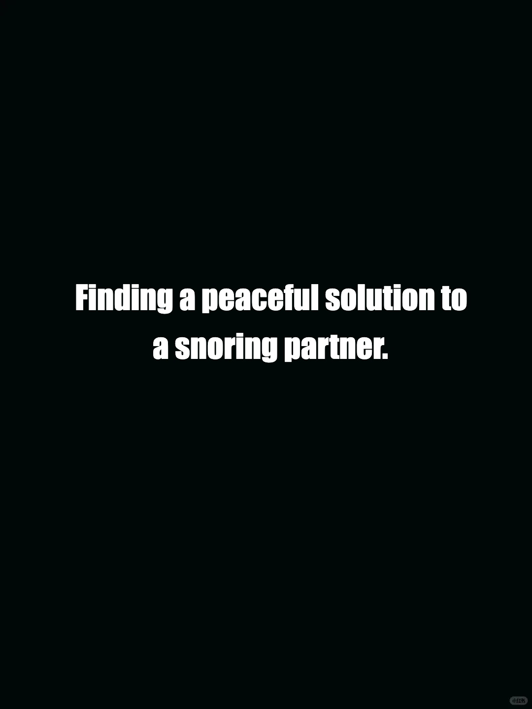 How to address my partner's snoring?