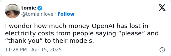 😮 ChatGPT's Expensive Politeness