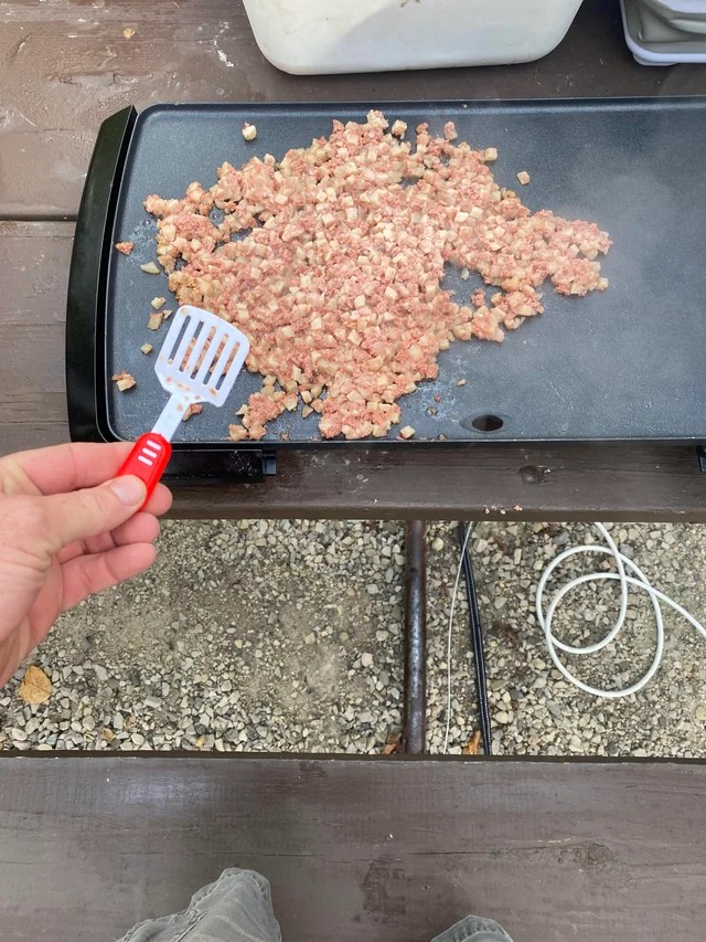 Forgot our spatula, luckily our kids remembered theirs