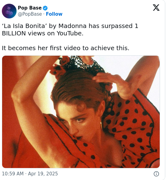 Madonna’s 1B Views: Right Song, Wrong Video? 🤔