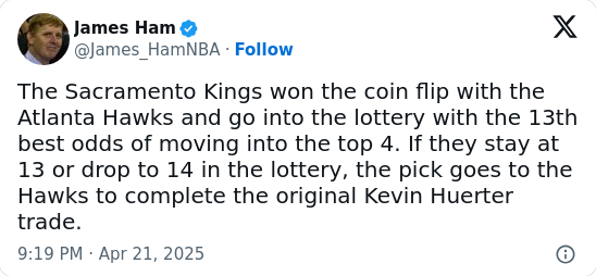 Kings Win Draft Coin Flip Drama!