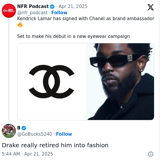 Kendrick Lamar x Chanel? Internet’s Losing It