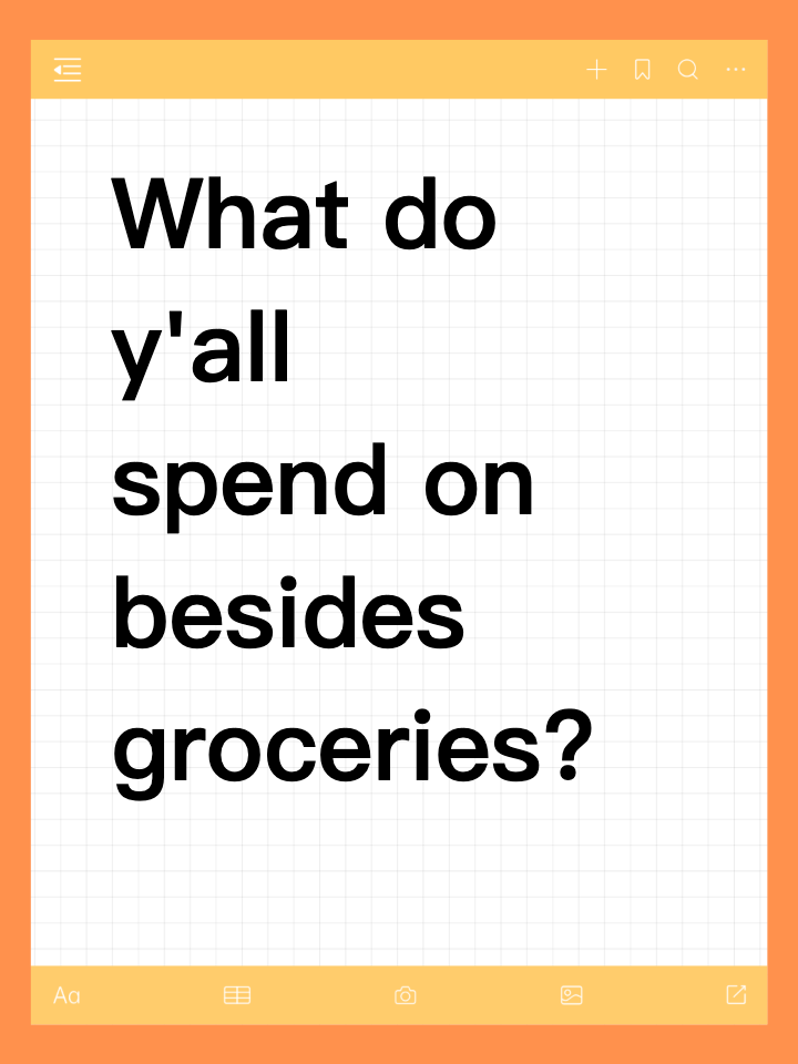 What do y'all spend on besides groceries?
