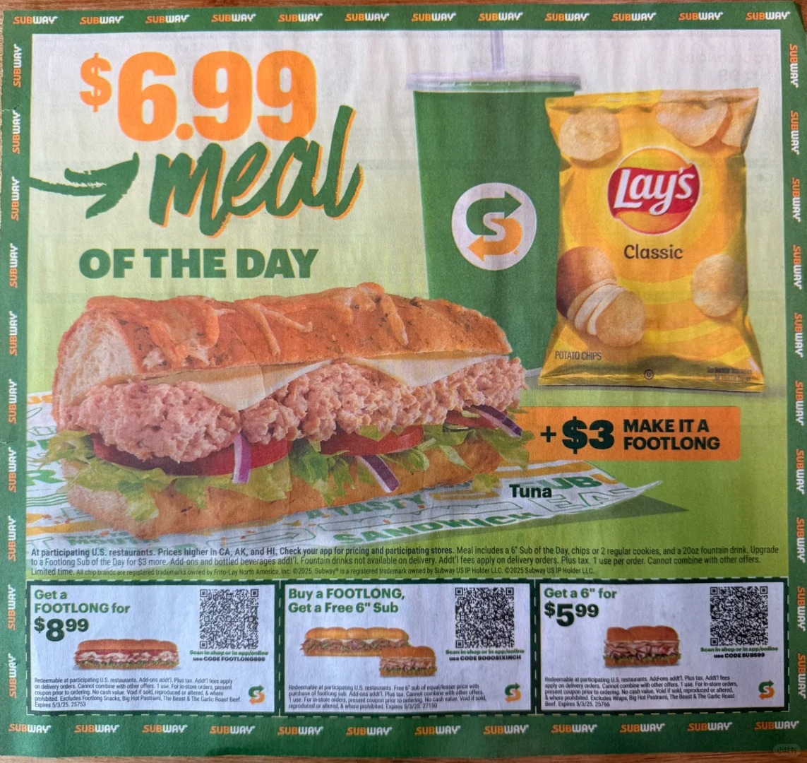 Subway app discount codes you need asap