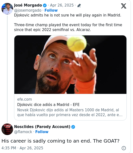 Is This the Last Dance for Nole in Madrid?