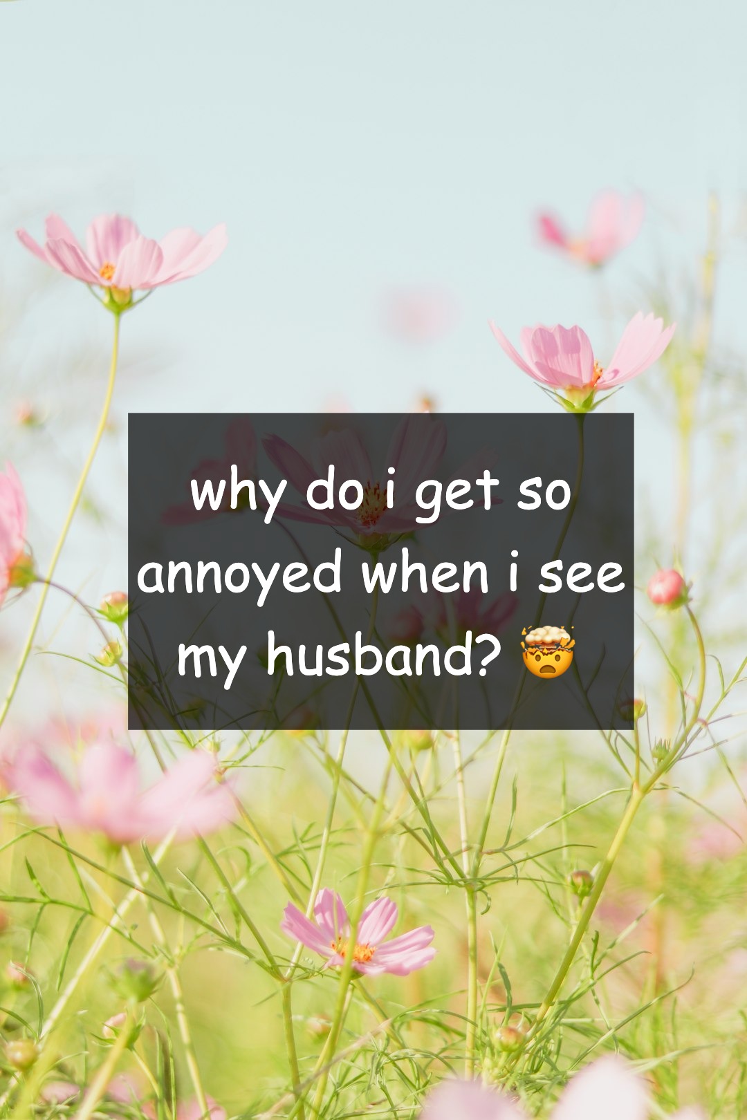 why do i get so annoyed when i see my husband? 🤯
