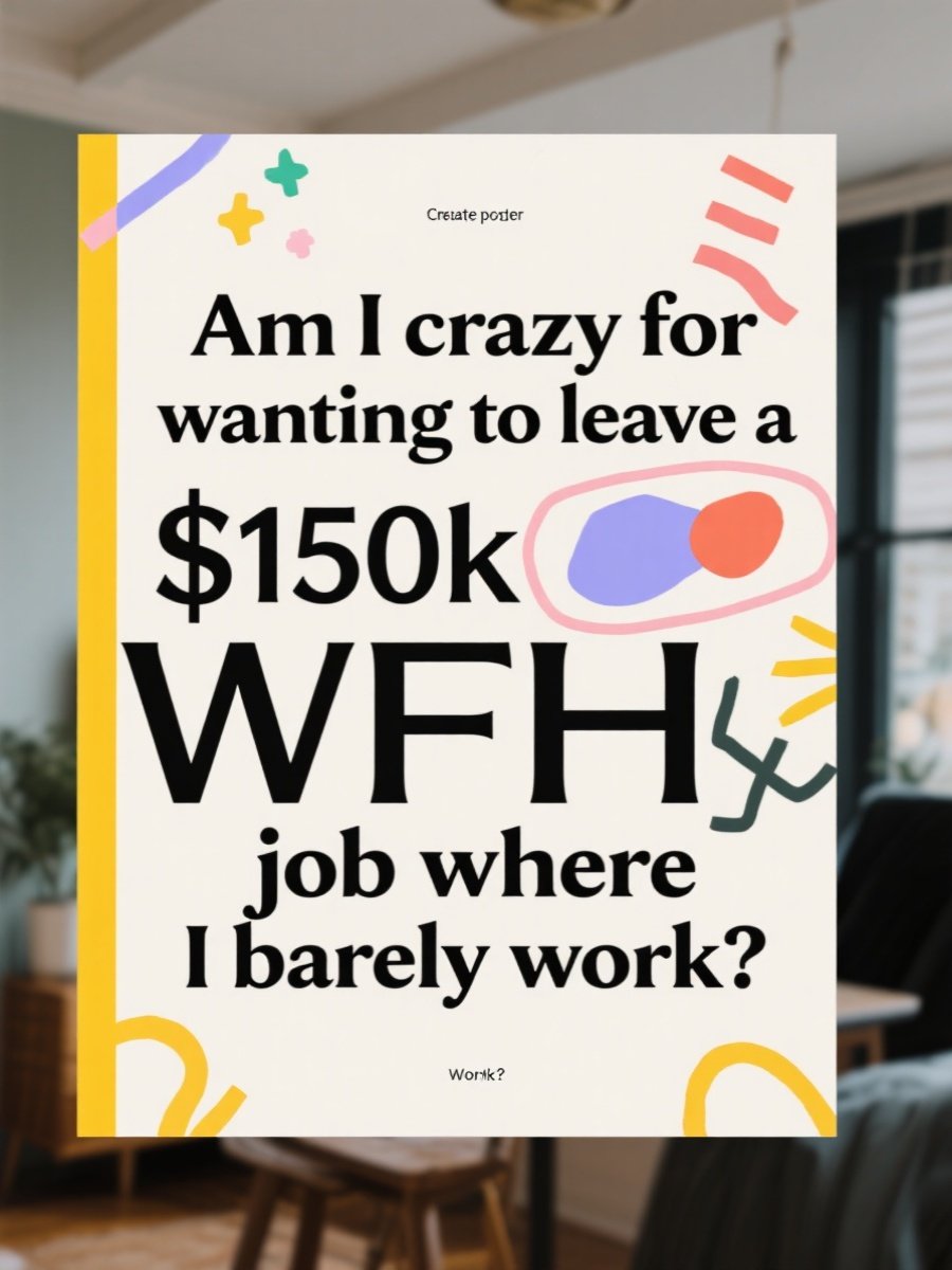 Am I crazy for wanting to leave a $150k WFH job where I barely work? 
