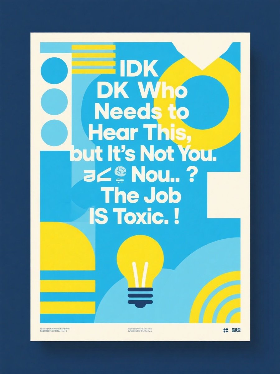 IDK Who Needs to Hear This, but It's Not You. The Job IS Toxic. 💡