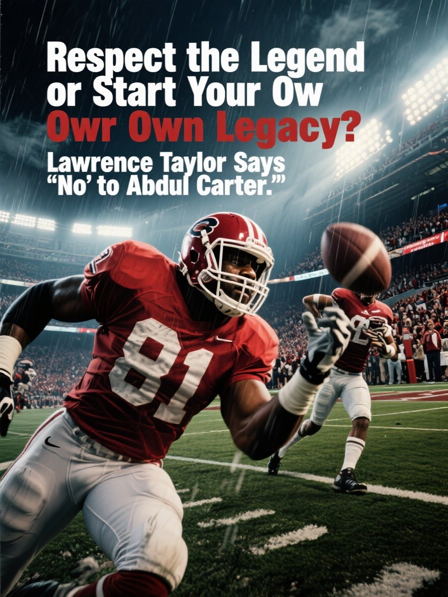 Respect the Legend or Start Your Own Legacy? Lawrence Taylor Says 'No' to Abdul Carter.