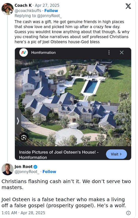 Joel Osteen’s Mansion vs. The Pope’s Room?!
