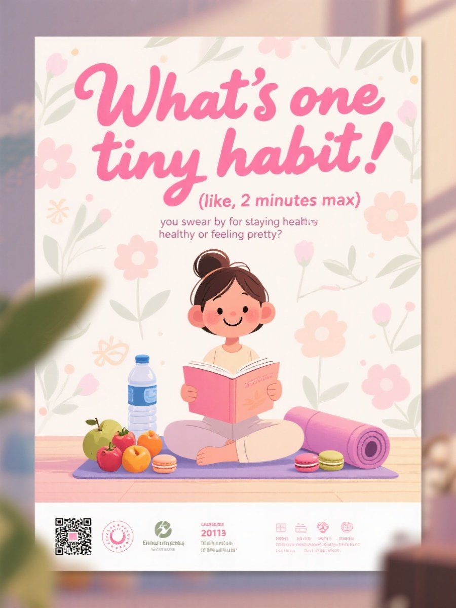 What’s one tiny habit (like, 2 minutes max) you swear by for staying healthy or feeling pretty?