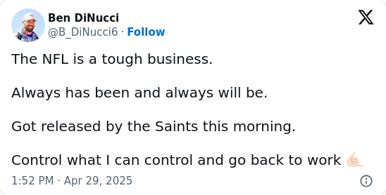 DiNucci Cut Again—Where Does He Land Next?