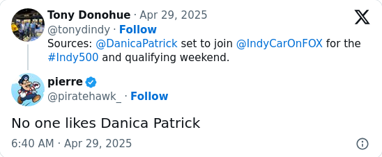 Danica Back in the Booth—Good or Bad Move?