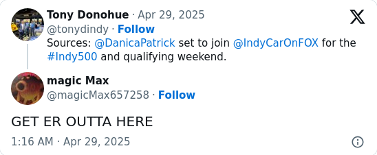 Danica Back in the Booth—Good or Bad Move?