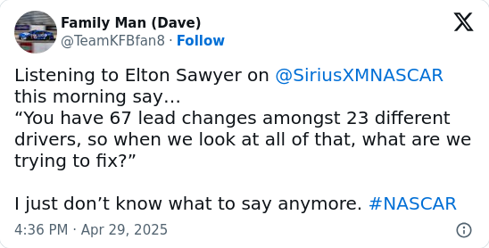 Is NASCAR Listening to Its Fans Anymore?