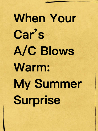 When Your Car’s A/C Blows Warm: My Summer Surprise
