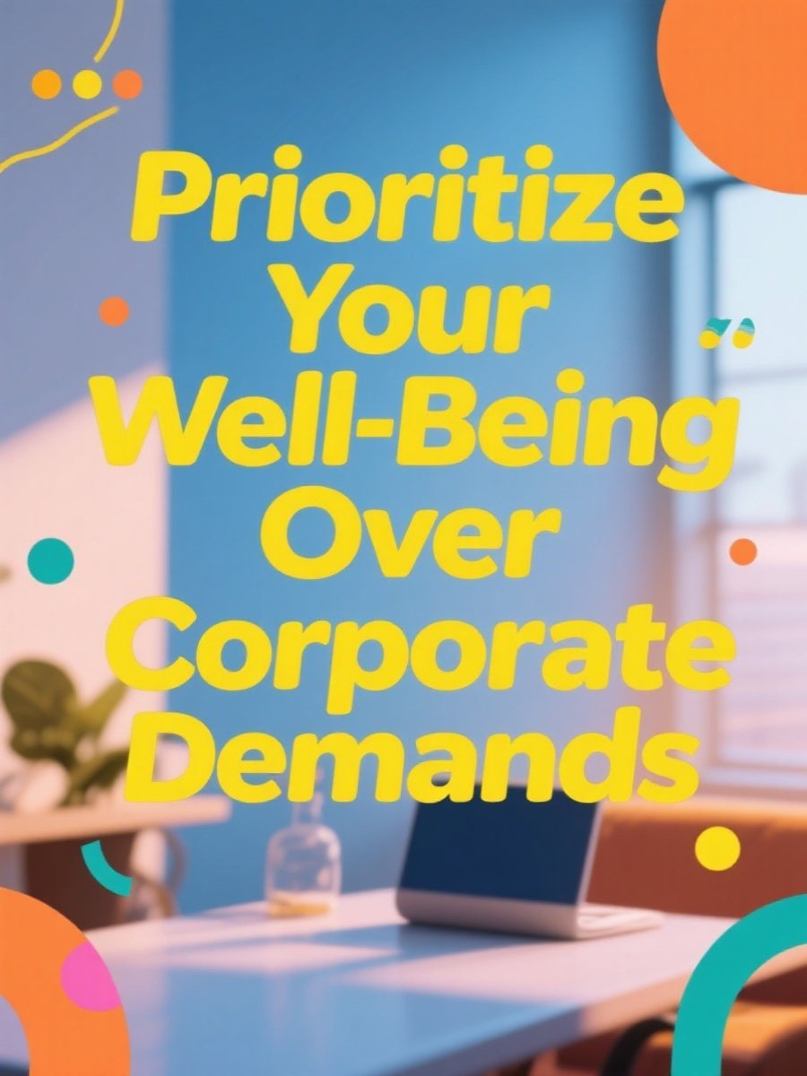 Prioritize Your Well-Being Over Corporate Demands