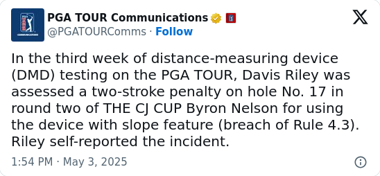 Davis Riley’s Self-Reported Penalty Drama